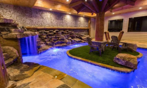 Secluded Mountain Lodge -huge indoor pool -fire pit - Sleeps 24 - Rated Best Cabin in Smokies